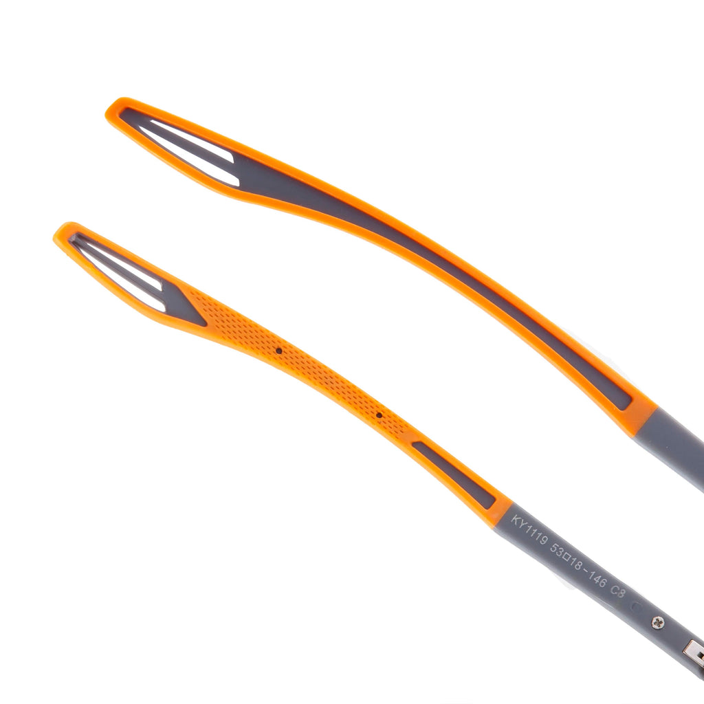 Close-up of the soft-grip temple tips on OpticVisionPro multifocal reading glasses